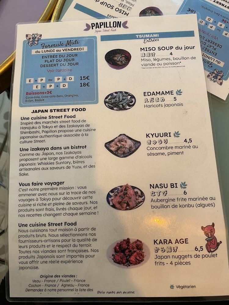 Papillon Japan Street - Mouffetard - Menu Image 4